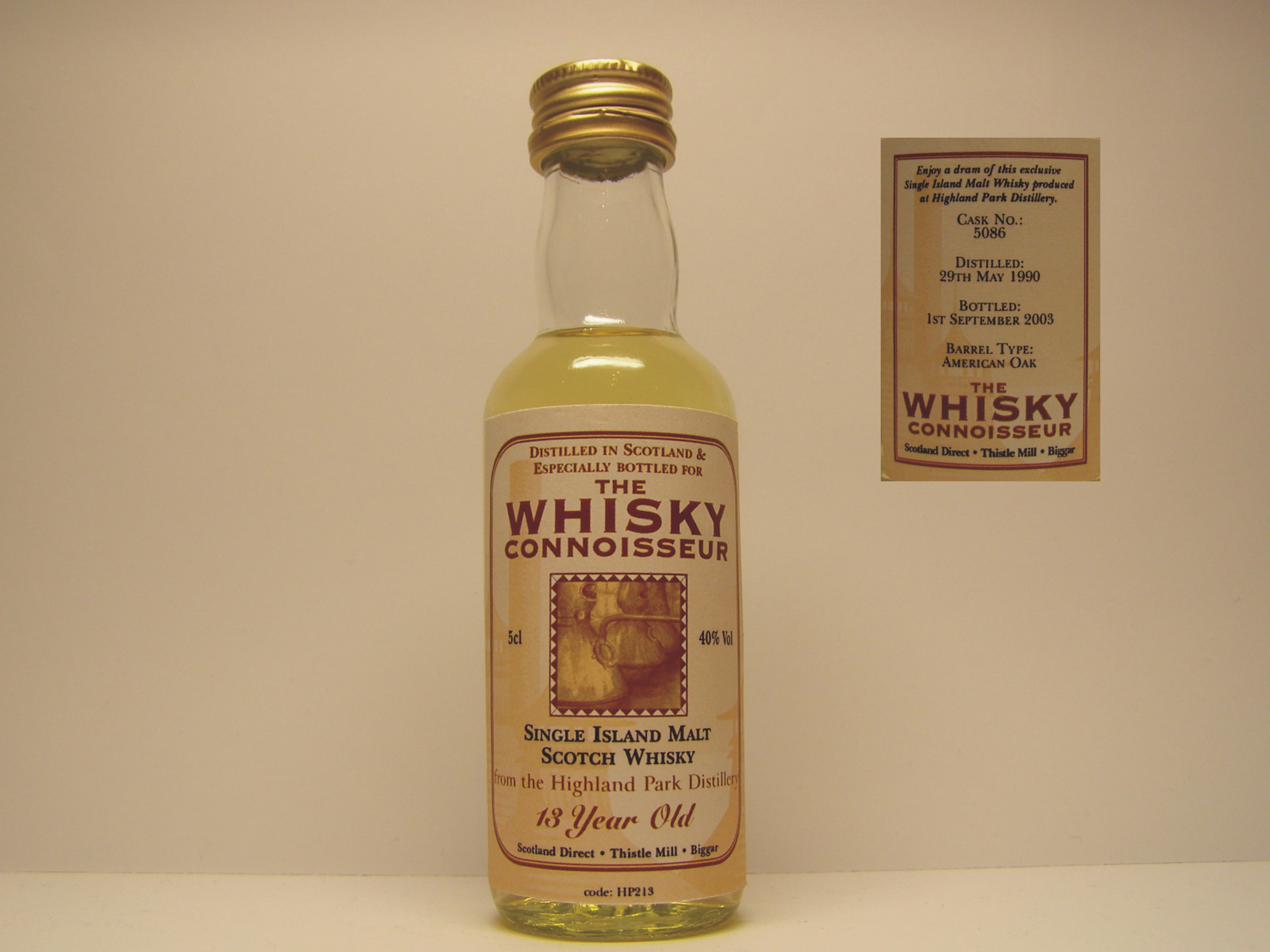 SIMSW 13yo "Whisky Connoisseurs" 5cl 40%Vol